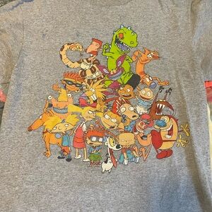 all gray with nickelodeon characters